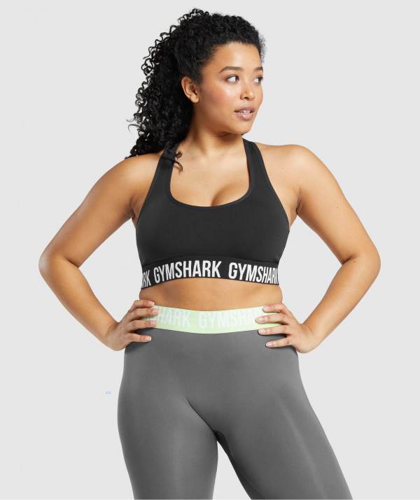 Damske Športové Podprsenky Gymshark Fit Seamless Čierne | PL0682135